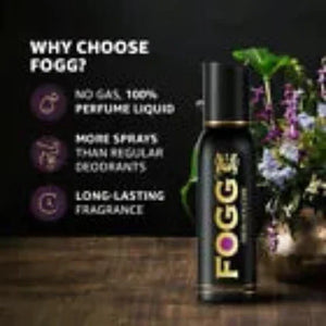 Fogg Fresh Spicy Premium Black Series No Gas Fragrant Body Spray For Men, 150ml