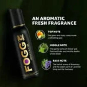 Fogg Fresh Spicy Premium Black Series No Gas Fragrant Body Spray For Men, 150ml